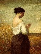 William Morris Hunt Peasant Girl oil painting on canvas